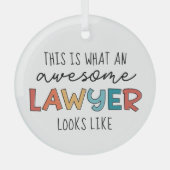 Advocaat | Openbaar aanklager | Geweldige advocaat Glas Ornament (Voorkant)