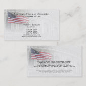 Advocaat Patriot patriotic American Visitekaartje (Voorkant / Achterkant)