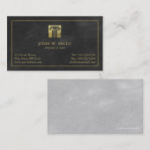 Advocaat Pillar of Justice Gold (effect) Attorney Visitekaartje (Voorkant / Achterkant)