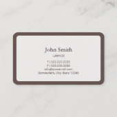 Advocaat Plain Round Corner Visitekaartje (Achterkant)