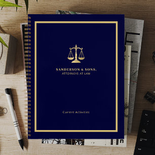 Advocaat professionele gouden justitie weegschaal notitieboek