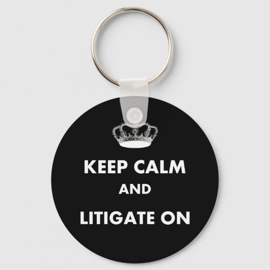 Advocaat/rechtenstudent schrijft: "Kalm houden..." Sleutelhanger (Voorkant)