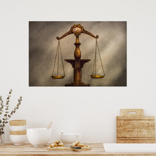 Advocaat - Schaal - Eerlijk en rechtvaardig Poster (Keuken)