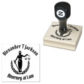 Advocaat Schalen van Justitie Custom Rubberstempel (Gestempeld)