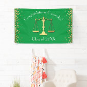 Advocaat School Green Gold Graduparty Spandoek (Insitu)