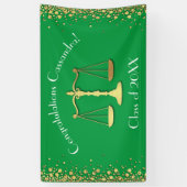 Advocaat School Green Gold Graduparty Spandoek (Verticaal)