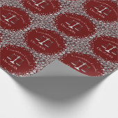 Advocaat School Maroon Silver Graduparty Cadeaupapier (Hoek)