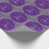 Advocaat School Paars Silver Graduparty Cadeaupapier (Hoek)