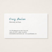 Advocaat unieke speciale dikke profielkaart visitekaartje (Voorkant)