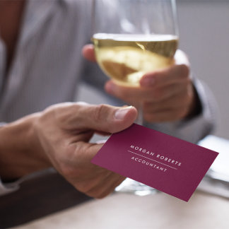 Advocaat van de moderne Burgundy-accountant Visitekaartje