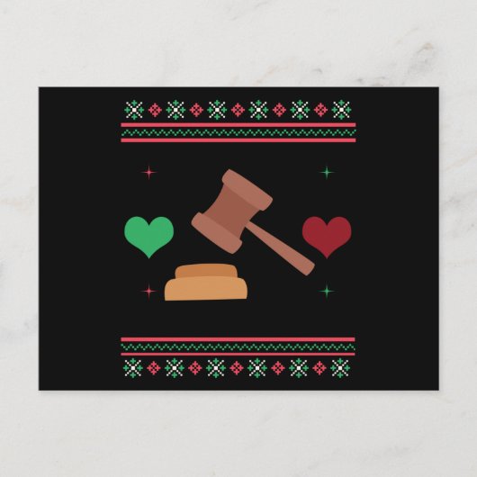 Advocaat voor de Ugly KerstSweater Briefkaart (Voorkant)