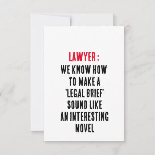 Advocaat We weten hoe we een 'legal brief' kunnen  Bedankkaart