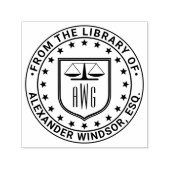 Advocaat Weegschalen van Gerechtigheid #3 Wet Juri Zelfinktende Stempel (Design)