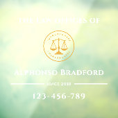 advocaat | Wet Kantoor White Raamsticker (Vel 3)