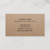 Advocaat Zwarte Schaal Logo Rustic Kraft Visitekaartje (Achterkant)