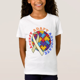 Advocate-autisme bewustmaking World Ribbo accepter T-shirt