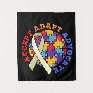 Advocate-autisme bewustmaking World Ribbo accepter Wandkleed