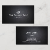 Advocate Dark Leather Professional Visitekaartje (Voorkant / Achterkant)