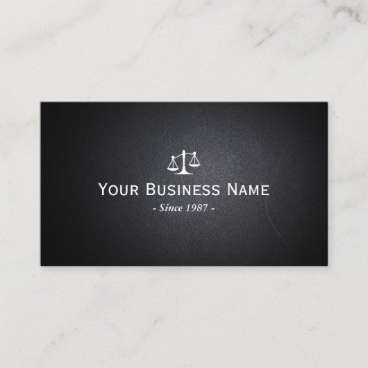 Advocate Dark Leather Professional Visitekaartje (Voorkant)