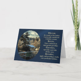 Advocate December wenskaart voor alle feestdagen Kaart