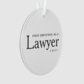Advocate Eerste Kerstmis Modern Custom Holiday Ornament (voorkant)