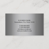 Advocate Elegant Modern Silver Metallic Visitekaartje (Achterkant)