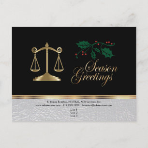 Advocate kerstmis feestdagenkaart