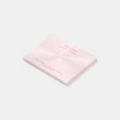Advocate/procureur luxe roos roze chrome blik post-it® notes (Schuin)