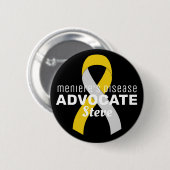 Advocate Ribbon Black Button Meniere (Voorkant /achterkant)