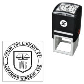 Advocate Schaalt Rechtvaardigheid #3NS Law Shield Zelfinktende Stempel (In situ)