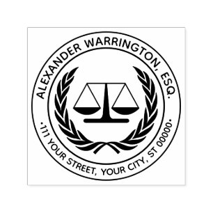 Advocate Schalen van Justitie 4S Wet Juridische Na Zelfinktende Stempel