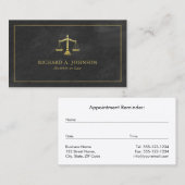 Advocate Schalen van Justitie Goud (effect) Benoem Afsprakenkaartje (Voorkant / Achterkant)