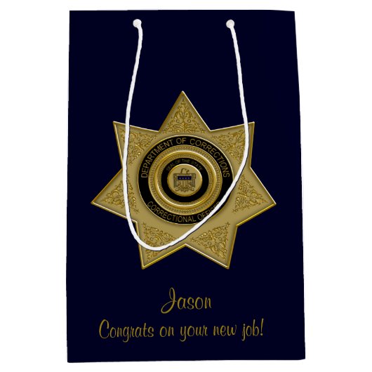 Advocate voor functionarissen, Gold-Blue-Med Gift  Medium Cadeauzakje (Voorkant)