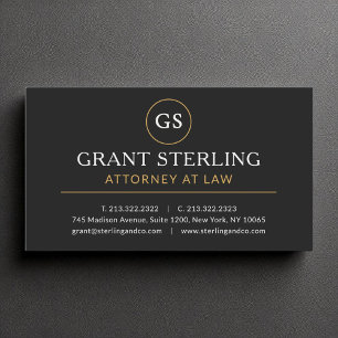 Advocaten bij Law Black Gold Luxury Modern Visitekaartje