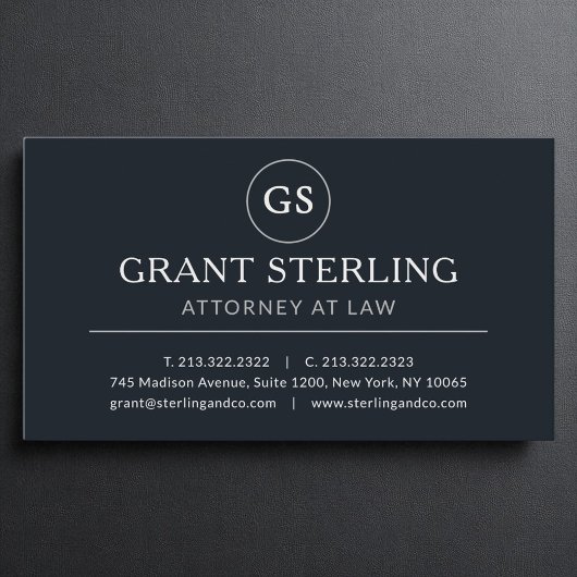Advocaten bij Law Black Silver Luxury Visitekaartje