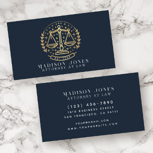 Advocaten bij Law Blue en Gold Lawyer Business Visitekaartje
