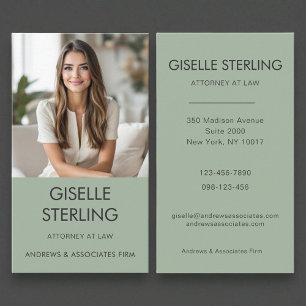 Advocaten bij Law Sage Green Professional Foto Visitekaartje