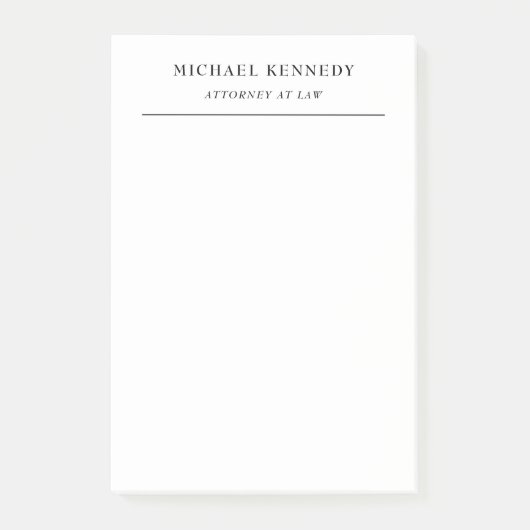Advocaten bij Minimalist Classical Professional Post-it® Notes (Voorkant)