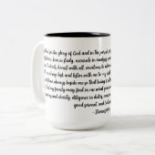 Advocaten Gebed door Thomas More Tweekleurige Koffiemok (Voorkant links)
