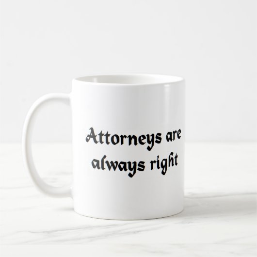 advocaten hebben altijd gelijk koffiemok (Links)