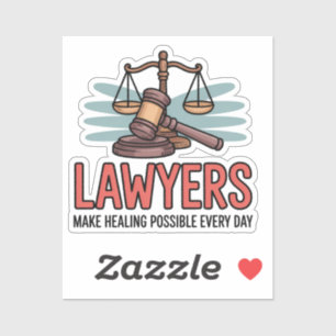 Advocaten maken gerechtigheid elke dag mogelijk sticker