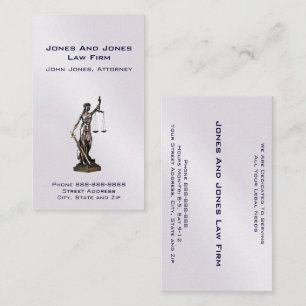 Advocatenkantoor Lady Justice Visitekaartje