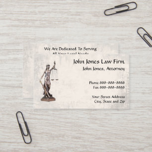 Advocatenkantoor Lady Justice Visitekaartje