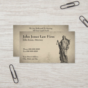Advocatenkantoor Lady Justice Visitekaartje