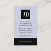 advocatenkantoor Monogram Light Blue Sky Visitekaartje (Achterkant)