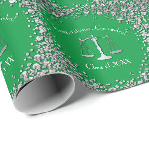 Advocatenrechtenfaculteit Groene Zilver Graduation Cadeaupapier