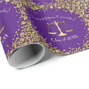Advocatenrechtenfaculteit Paarse Gold-opleiding Cadeaupapier