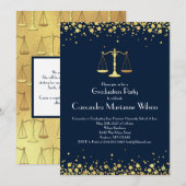 Advocatenrechtenstudiegroep Gold Navy Blue Kaart (Voorkant / Achterkant)