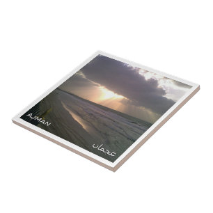 AE052 AJMAN-strand, Verenigde Arabische Emiraten Tegeltje