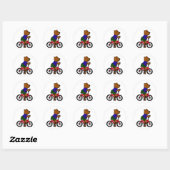 AE- Beer Fietsen Cartoon Ronde Sticker (Vel)